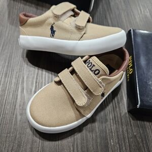 Polo by Ralph Lauren Kids Tan Canvas Sneakers
